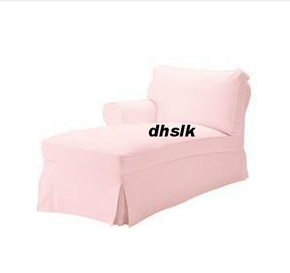 IKEA Ektorp Left Hand CHAISE Longue SLIPCOVER Cover BLEKINGE PINK Left