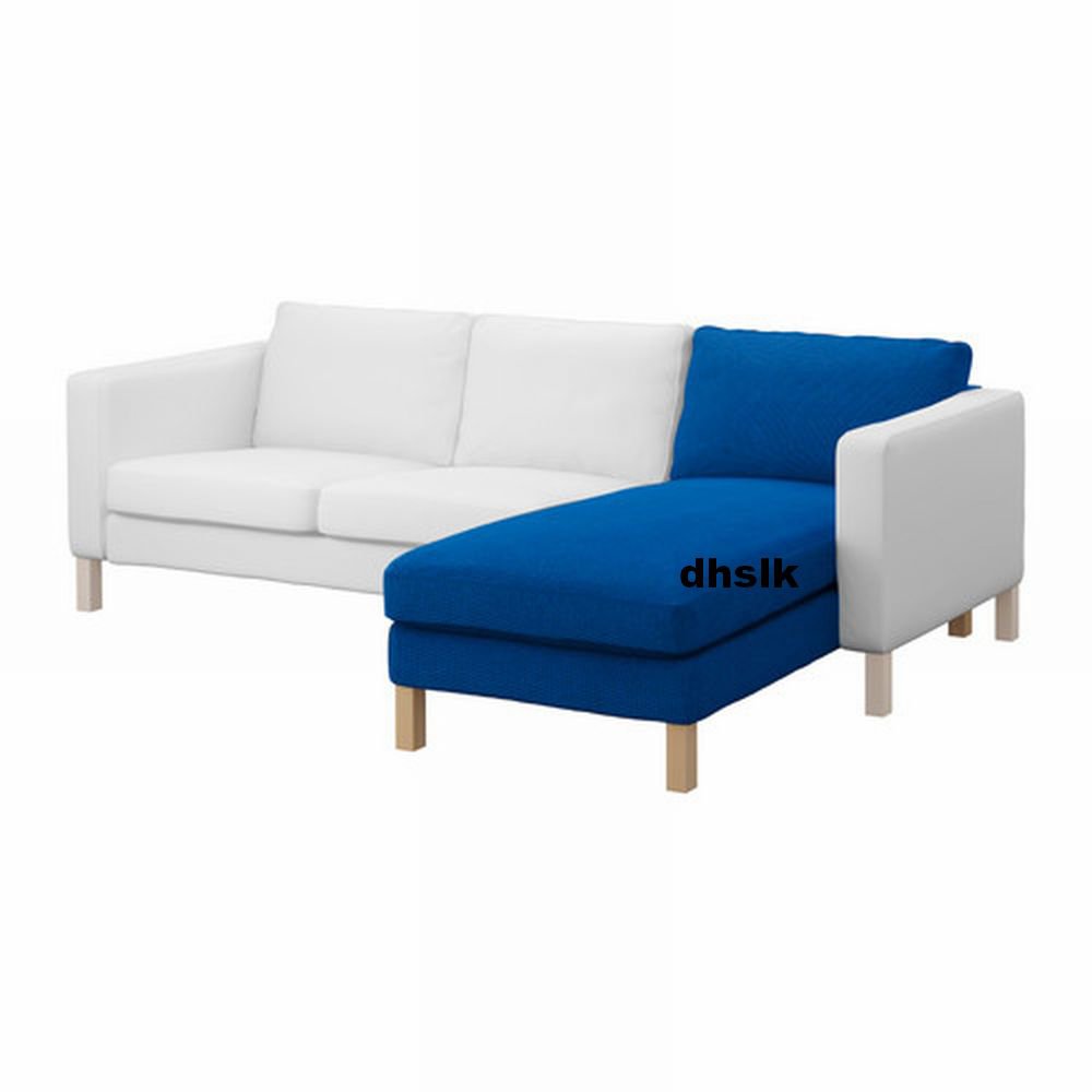IKEA IKEA KARLSTAD Free Standing Chaise Cover Korndal Medium Blue Longue Slipcover 