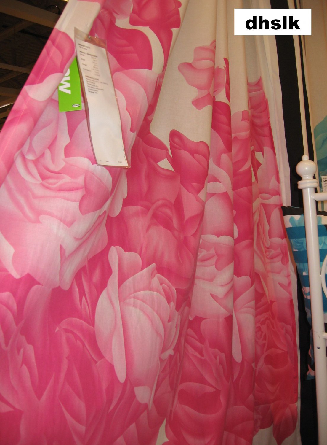 IKEA Myrlilja CURTAINS Drapes PINK Floral RETRO Limited Edition Flower ...