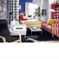IKEA Karlstad Sofa  Bed Sofabed SLIPCOVER Cover RANNEBO RED White Cabana STRIPES