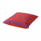 IKEA Lappljung  Pillow Cover ETHNIC African Motif PURPLE Rust Red Linen look sham Sunburst