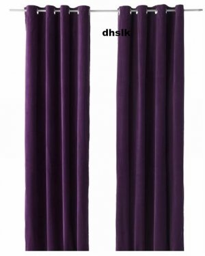 IKEA SANELA CURTAINS Drapes 2 Panels LILAC Purple VELVET 98quot;