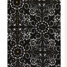 IKEA Natvide TWIN Duvet COVER and Pillowcase Set ETHNIC Black Yellow BATIK Look