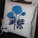 IKEA GRONSKA Grönska CUSHION Accent Pillow BLUE FLOWER Striped Sommar 2018