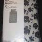 IKEA Fjalltag TWIN Duvet COVER Pillowcase Set Floral Black Roses Scandinavian Country
