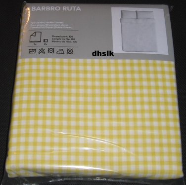 Ikea Barbro Ruta Full Queen Duvet Cover Pillowcases Set Yellow