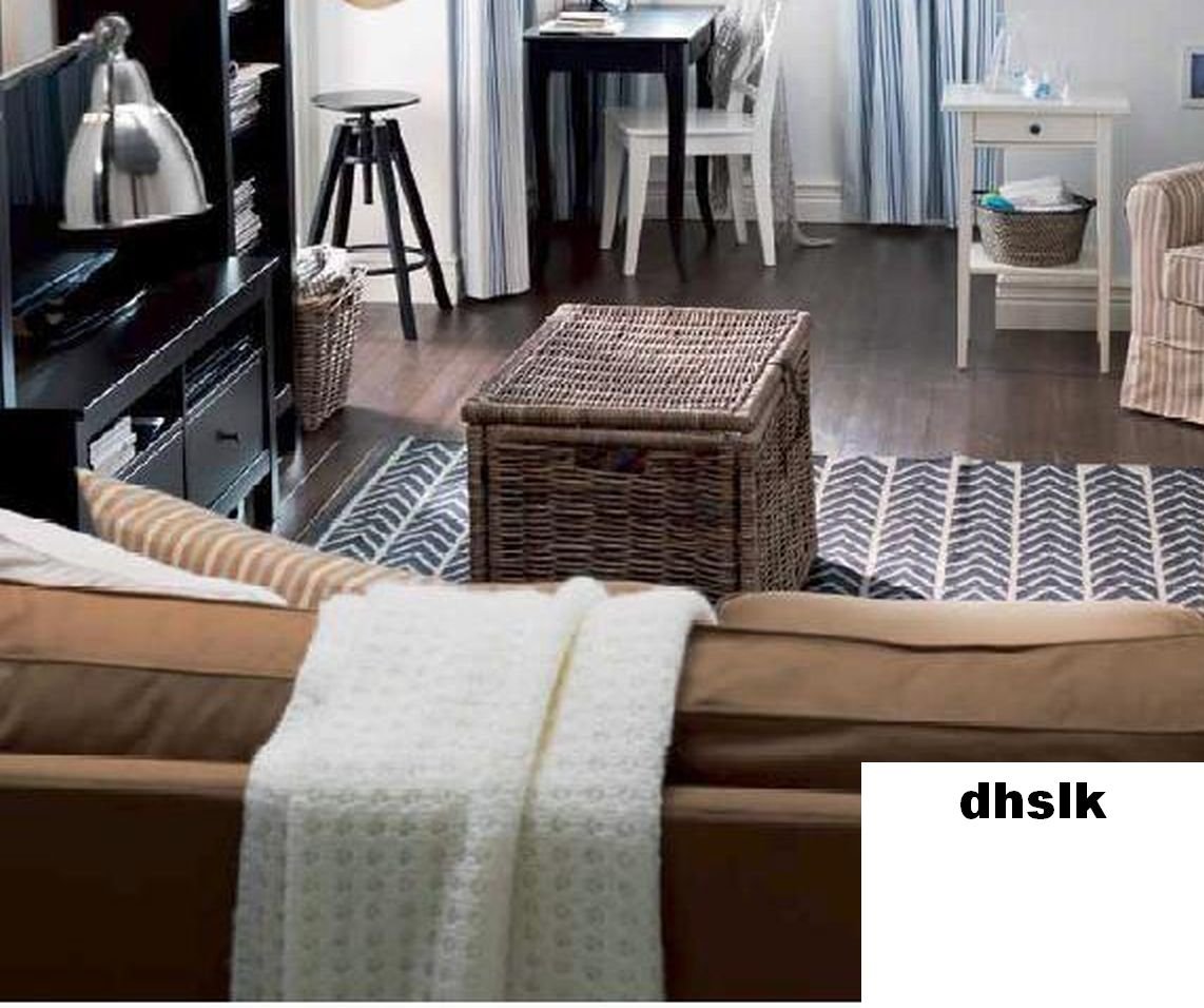 IKEA Ektorp 2+2 Corner Sofa SLIPCOVER Idemo LIGHT BROWN 4 Seat Sectional Cover