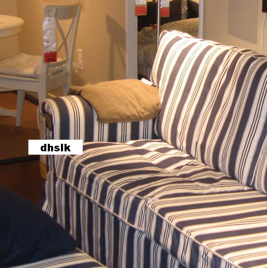 IKEA Ektorp 3 Seat SOFA COVER Slipcover ABYN BLUE White Stripes Åbyn New