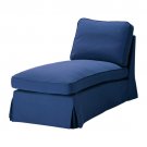IKEA Ektorp Free-Standing Chaise COVER Slipcover IDEMO BLUE Cotton