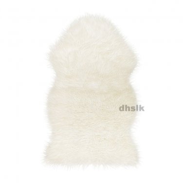 IKEA FAUX SHEEPSKIN  Throw RUG Accent  WHITE Soft TEJN Cuddly Relaxing