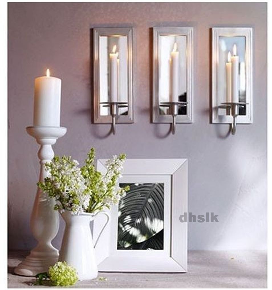 IKEA Gemenskap WALL SCONCE Candle Holder SILVER COLOR Mirrored