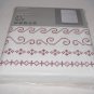 IKEA Birgit QUEEN Full Duvet COVER and Pillowcases Set WHITE Red EMBROIDERED Xmas