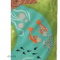 IKEA Vandring Rav TWIN Duvet COVER Pillowcase Set GREEN Fox Hedgehog Fish River Woodland RÃV