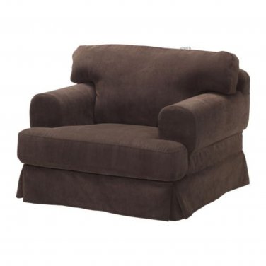 IKEA Hovas Armchair Chair SLIPCOVER Cover GRADDO BROWN GrÃ¤ddÃ¶ Corduroy HOVÃ�S