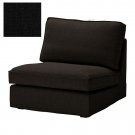 IKEA Kivik 1 One Seat Sectional Chair SLIPCOVER Cover TENO BLACK Tenö