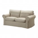 IKEA Ektorp 2 Seat Sofa SLIPCOVER Loveseat Cover RISANE NATURAL Linen Blend