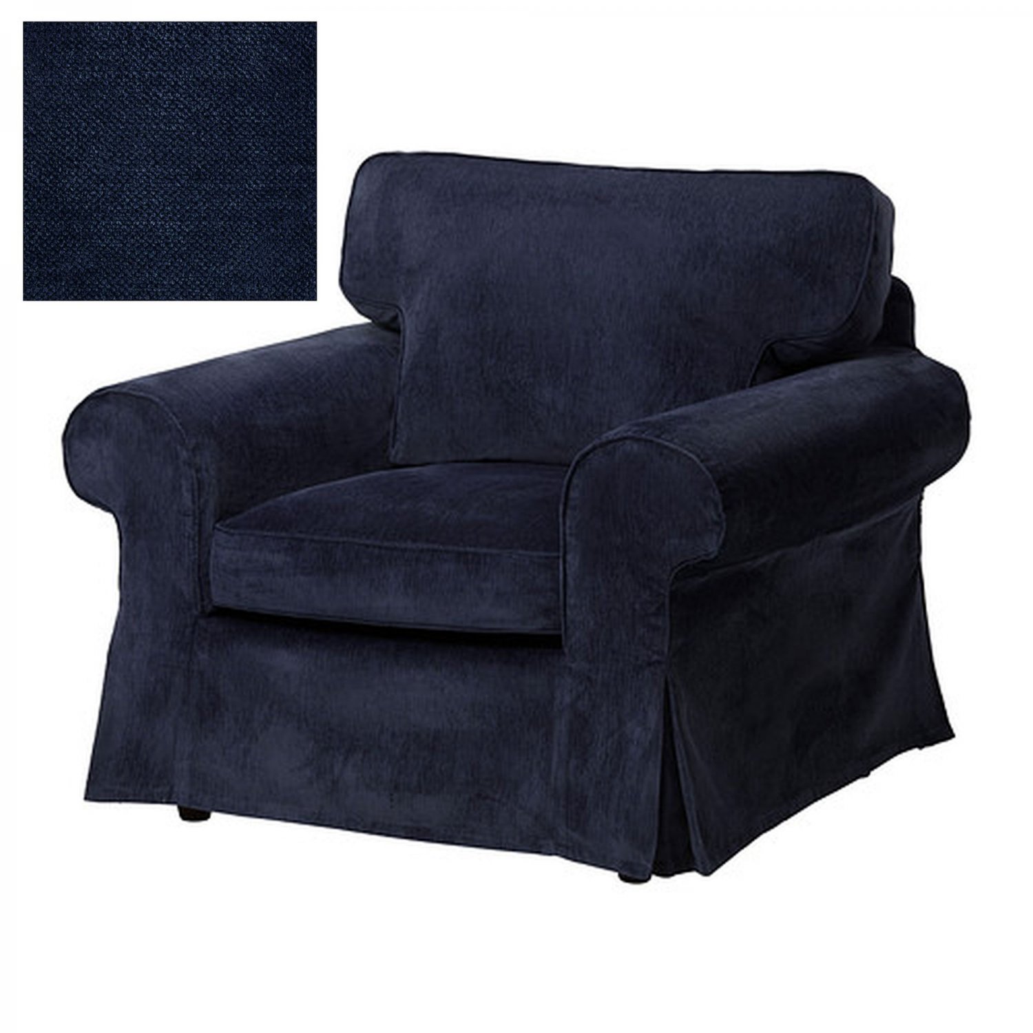 IKEA EKTORP Armchair SLIPCOVER Chair Cover VELLINGE DARK BLUE