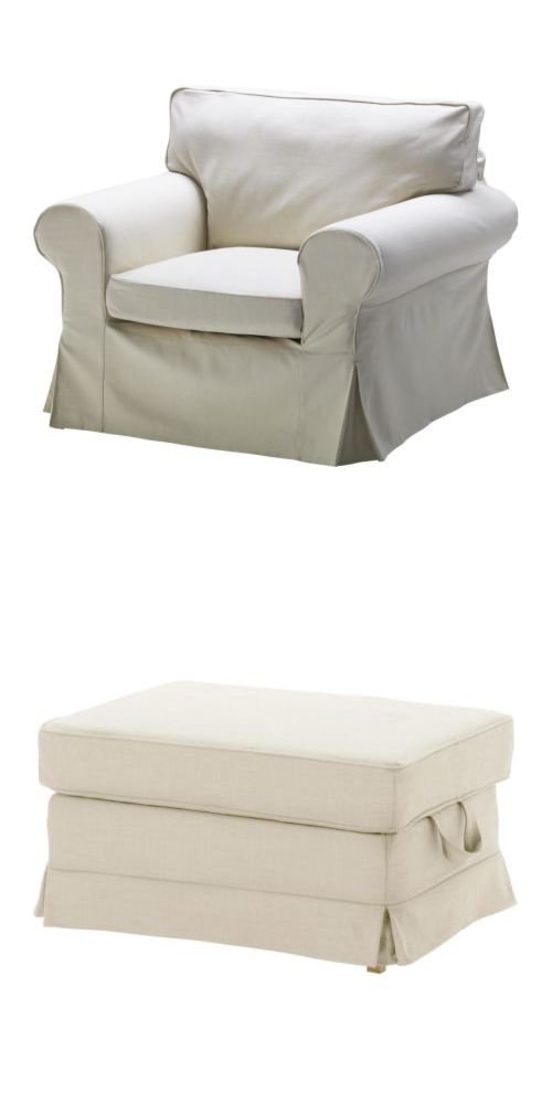 IKEA Ektorp Armchair and Footstool COVER Chair Ottoman Bromma Slipcover