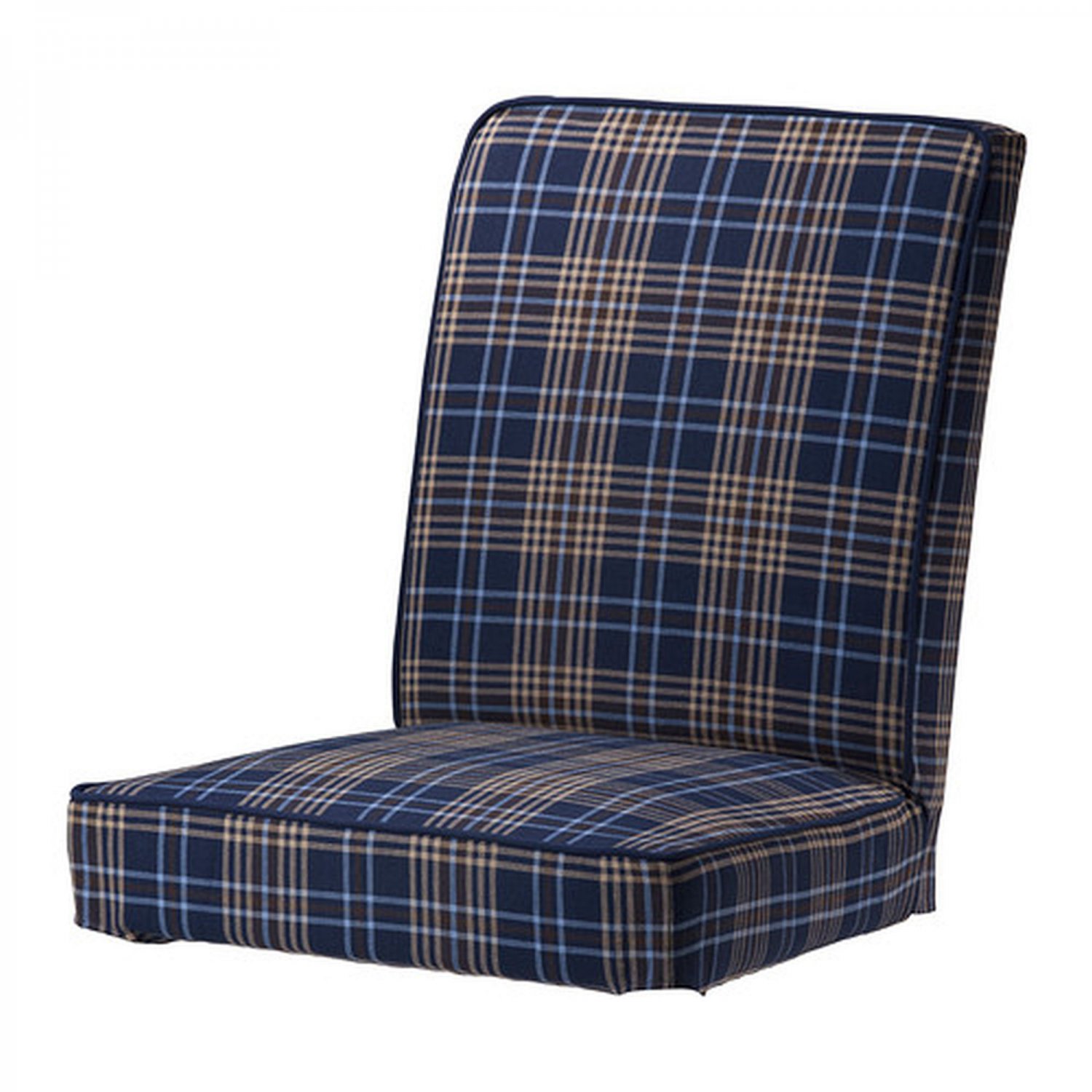 IKEA Henriksdal Rutna Multicolor BLUE PLAID Chair SLIPCOVER Cover 21" 54cm