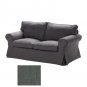 IKEA Ektorp 2 Seat Sofa SLIPCOVER Loveseat Cover SVANBY GRAY Grey
