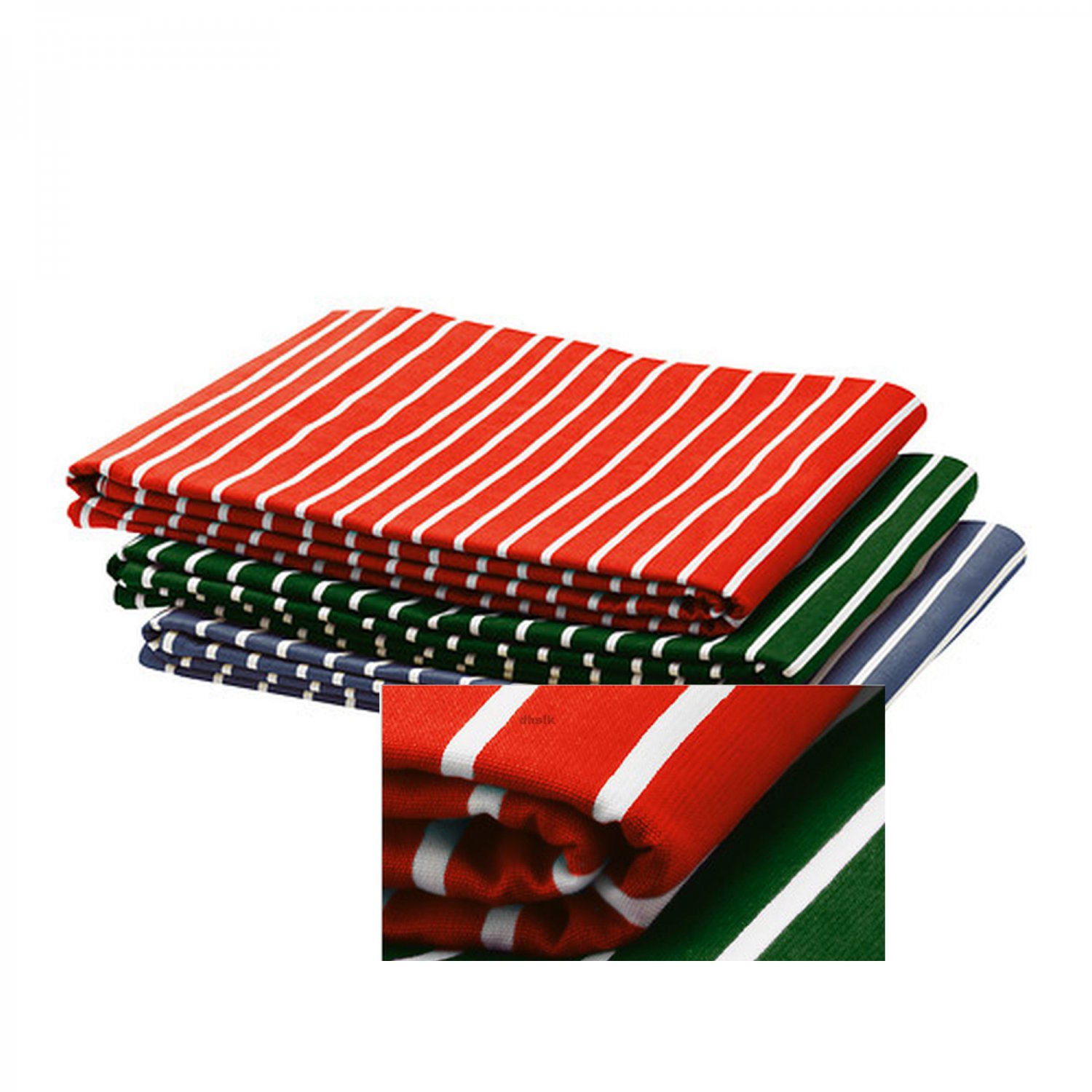 IKEA Glanta TABLECLOTH DARK BLUE Navy White Stripes Cotton GLÃNTA Textile Fabric New