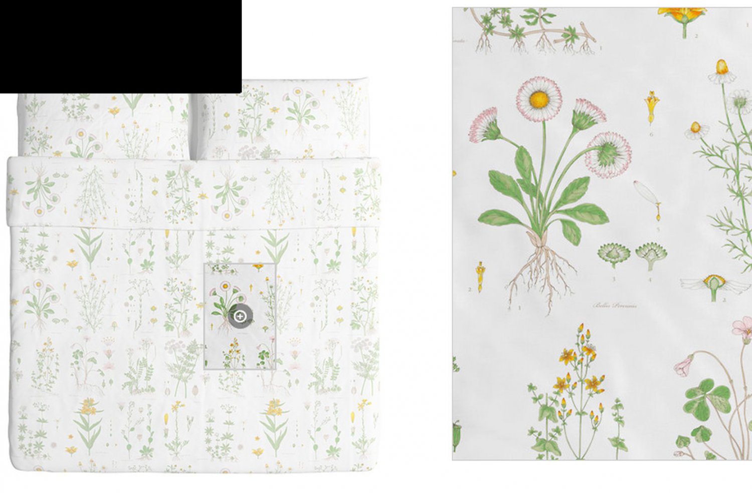 IKEA Strandkrypa KING Duvet COVER Pillowcases Set Botanical GREEN