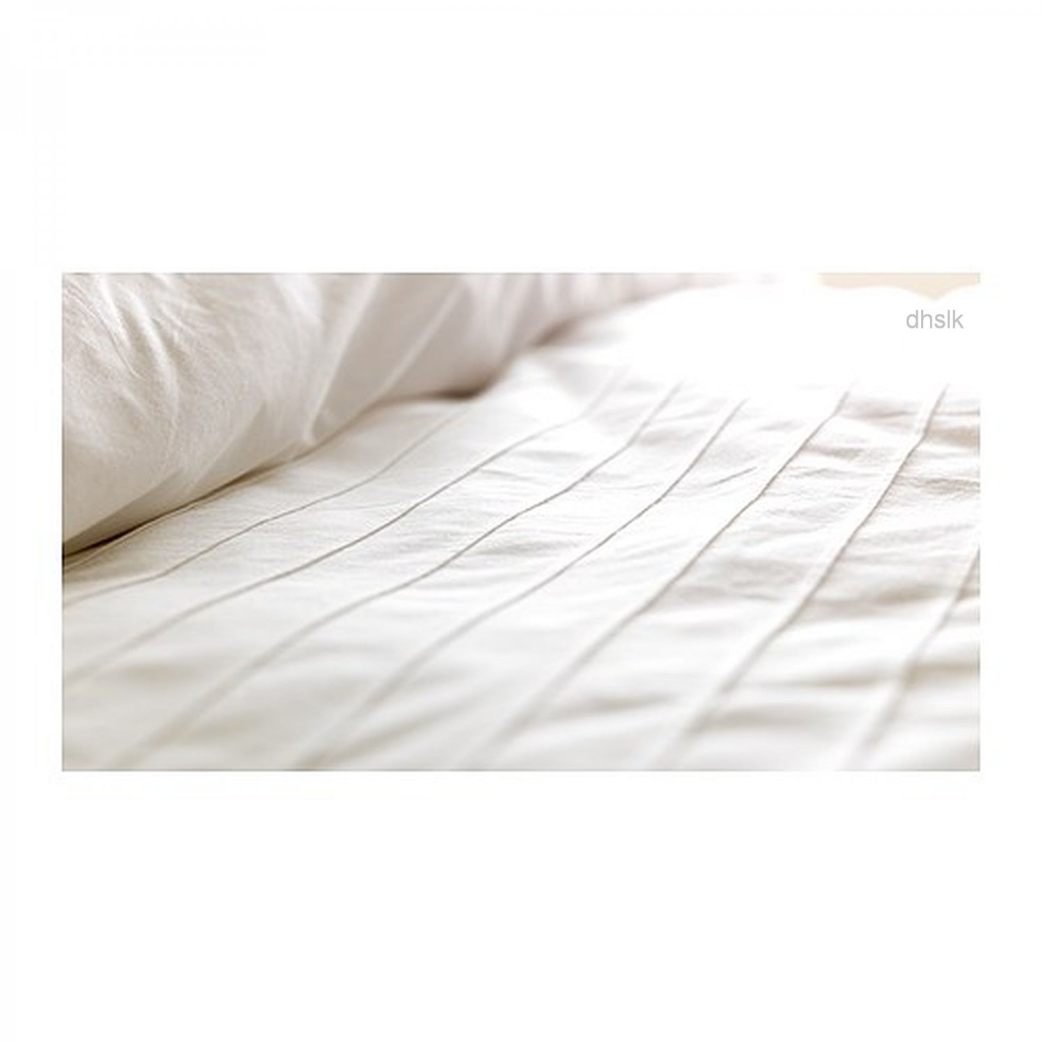 IKEA Alvine Stra WHITE Pleated TWIN Single DUVET COVER and Pillowcase