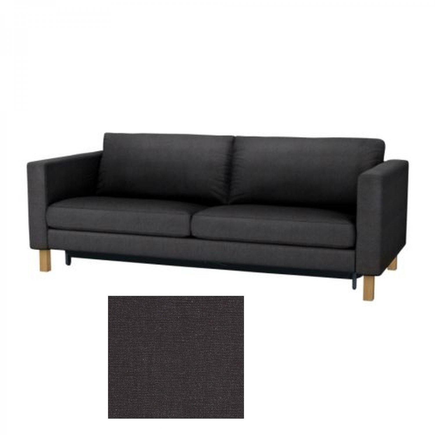 Ikea KARLSTAD Sofa Bed SLIPCOVER Sofabed Cover SIVIK DARK GRAY Grey