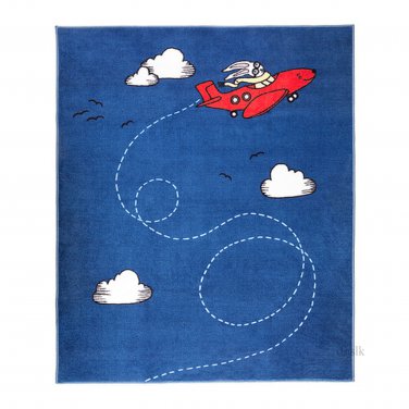 Ikea Flygtur Area Throw Rug Mat Bue Kids Decor Airplane