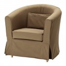 IKEA EKTORP TULLSTA Armchair SLIPCOVER Chair Cover IDEMO LIGHT BROWN