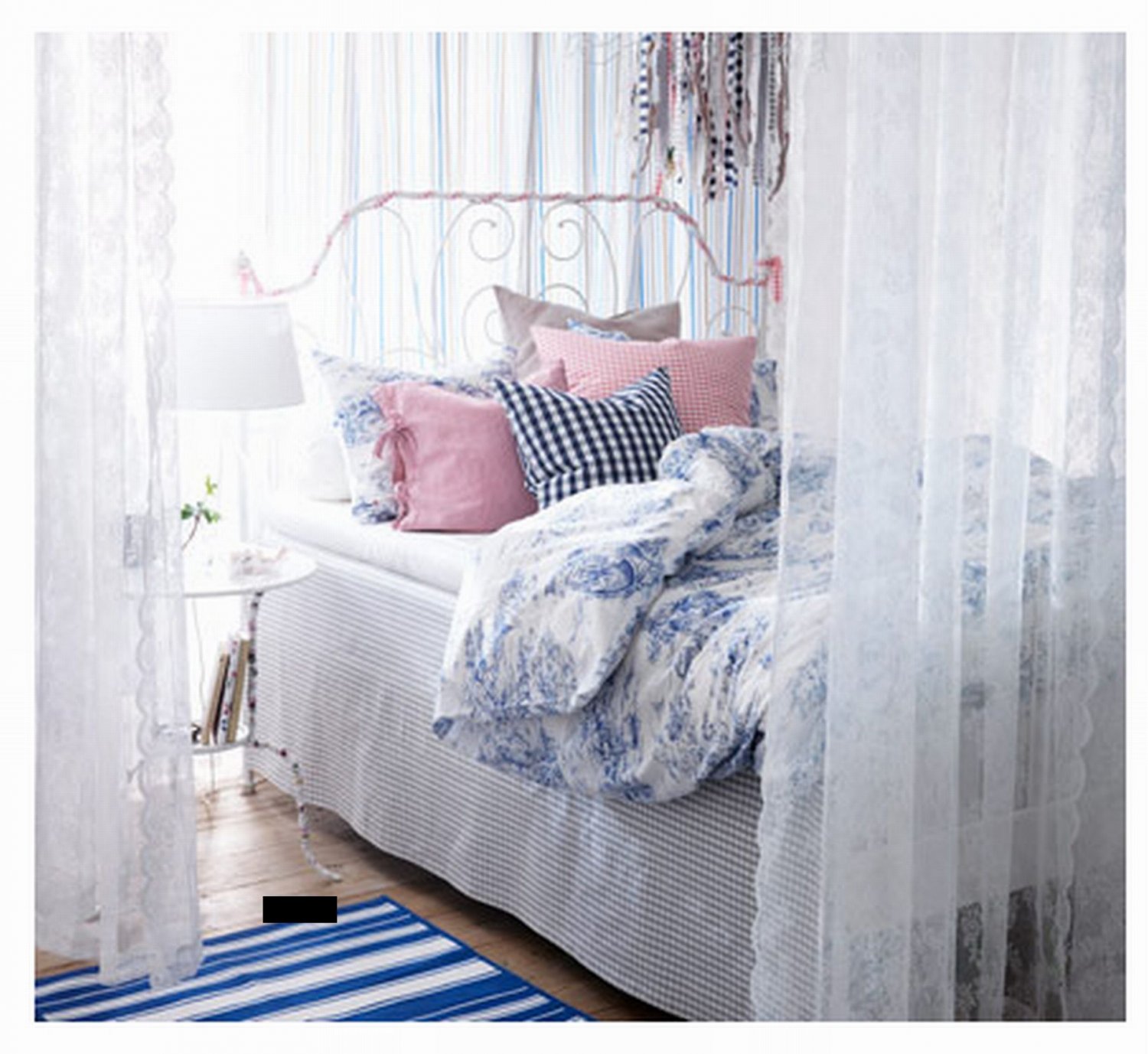 IKEA Alvine Spets White LACE CURTAINS Drapes Victorian Romantic