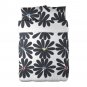 IKEA Hedda Blom QUEEN Duvet COVER Set BLACK White FLORAL Mod Graphic Flowers