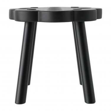 IKEA Ryssby BLACK Wooden STOOL Chair Footstool Solid Wood Scandinavian Country Swedish Xmas