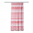 IKEA VINTER 2014 Fabric SHOWER Curtain RED WHITE Stripe Nordic XMAS