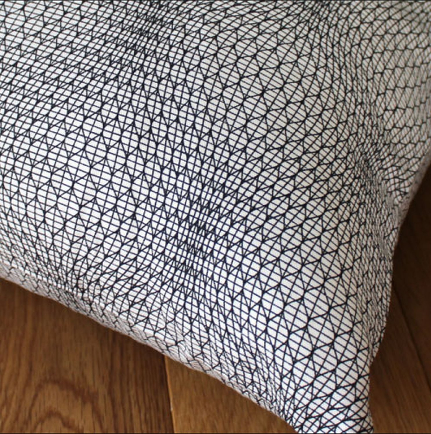  IKEA NATTLJUS CUSHION COVER Pillow Sham BLACK WHITE 