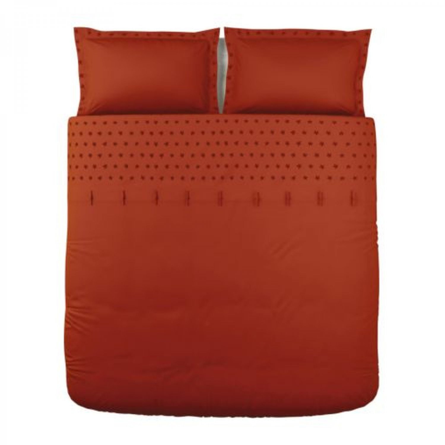 IKEA TANJA BRODYR KING Duvet COVER Pillowcases Set RED ORANGE Embroidered