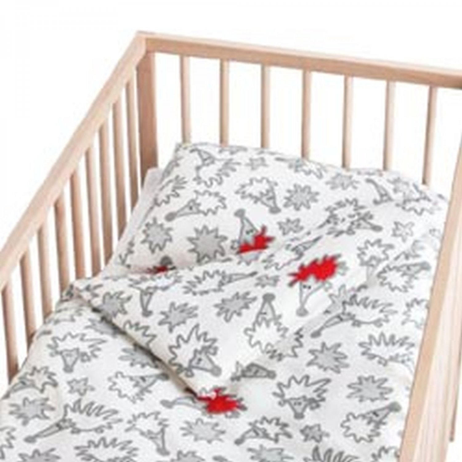 Ikea Tassa Igelkott Crib Hedgehog Duvet Cover Pillowcase Set