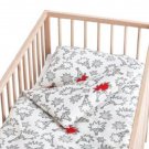 IKEA Tassa Igelkott CRIB Hedgehog Duvet COVER Pillowcase SET Nursery Bedding RED White