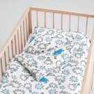 IKEA Tassa Igelkott CRIB Hedgehog Duvet COVER Pillowcase SET Nursery Bedding BLUE White