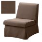 IKEA Sandby 1 Seat Sofa Section SLIPCOVER Chair Cover BLEKINGE BROWN