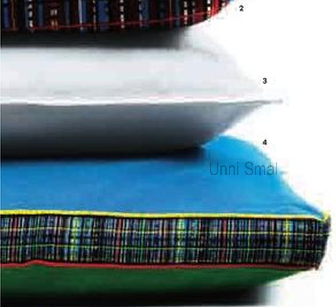 IKEA UNNI SMAL Cushion Cover EURO Pillow Sham Green Blue Plaid