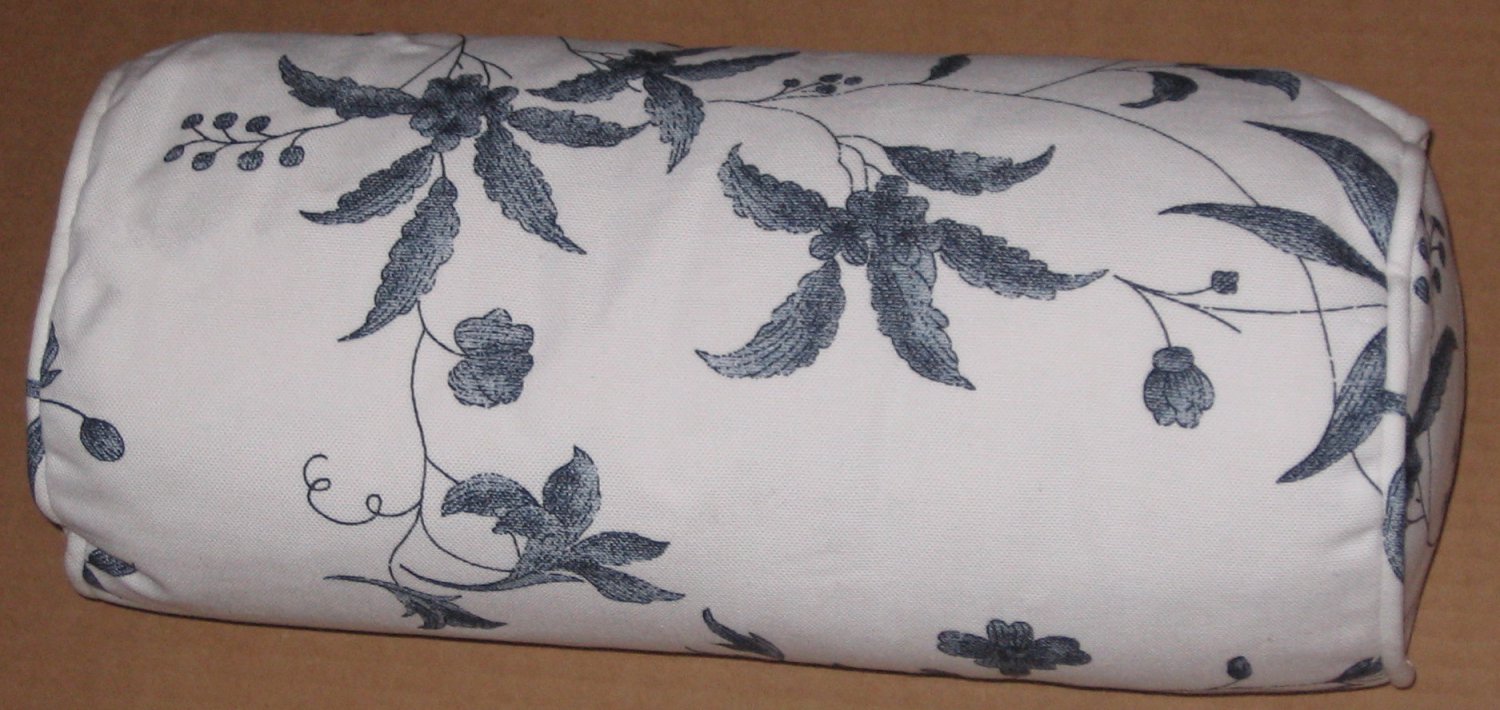 IKEA NABBEN Boltster Neckroll Pillow Roll Cushion LINDALEN Blue White