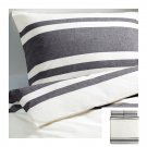 IKEA Bjornloka QUEEN Full Duvet COVER Set BLACK GRAY White Yarn Dyed SOFT Grey