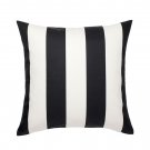 IKEA VARGYLLEN Cushion COVER Pillow Sham BLACK White Stripe 20" x 20" VÅRGYLLEN