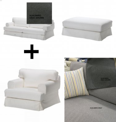 Ikea Hovas Hovas Sofa Armchair And Footstool Slipcover Cover Combo