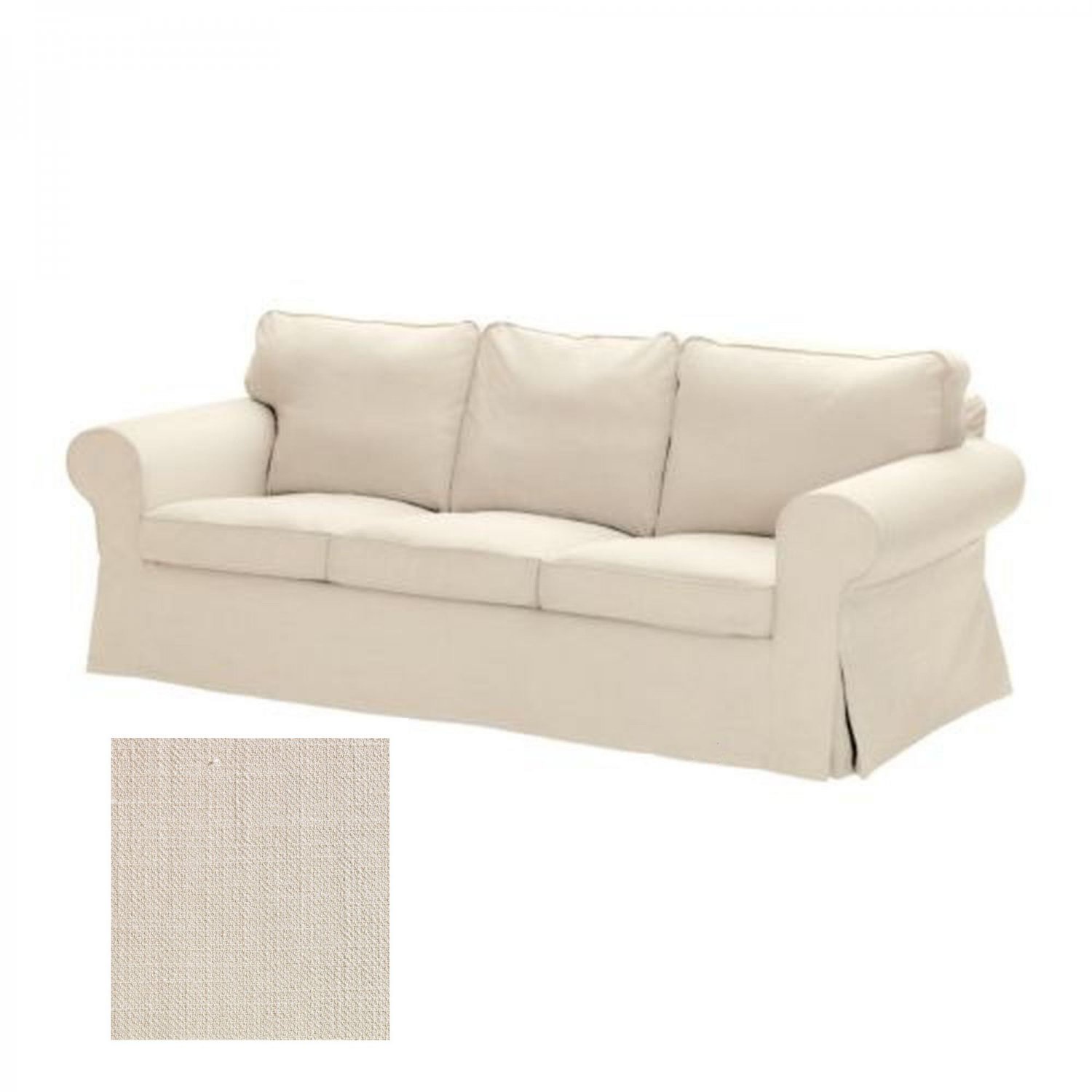 IKEA Ektorp 3 Seat Sofa SLIPCOVER Cover SVANBY BEIGE Linen Blend New   558209739a327 54622b 