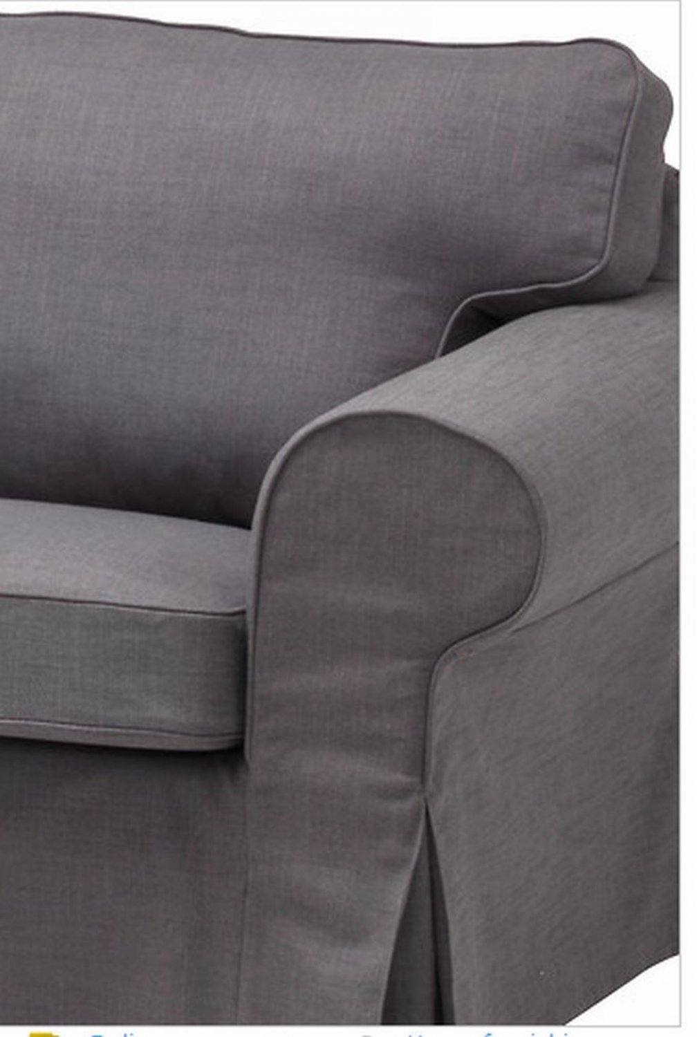 IKEA Ektorp Armchair COVER Chair Slipcover SVANBY GRAY Grey Linen Blend