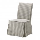 IKEA Henriksdal Chair SLIPCOVER Cover Skirted SAGMYRA Gray White Checked Sågmyra Long