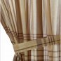 IKEA Benzy Plaid CURTAINS Drapes 2 Panels BEIGE Tan Gray Purple Grey PLUM