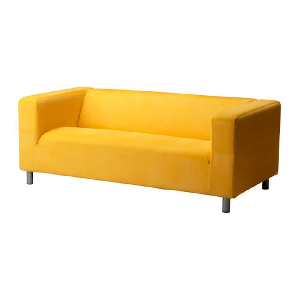 IKEA KLIPPAN Sofa SLIPCOVER Cover LEABY YELLOW Corduroy Cotton